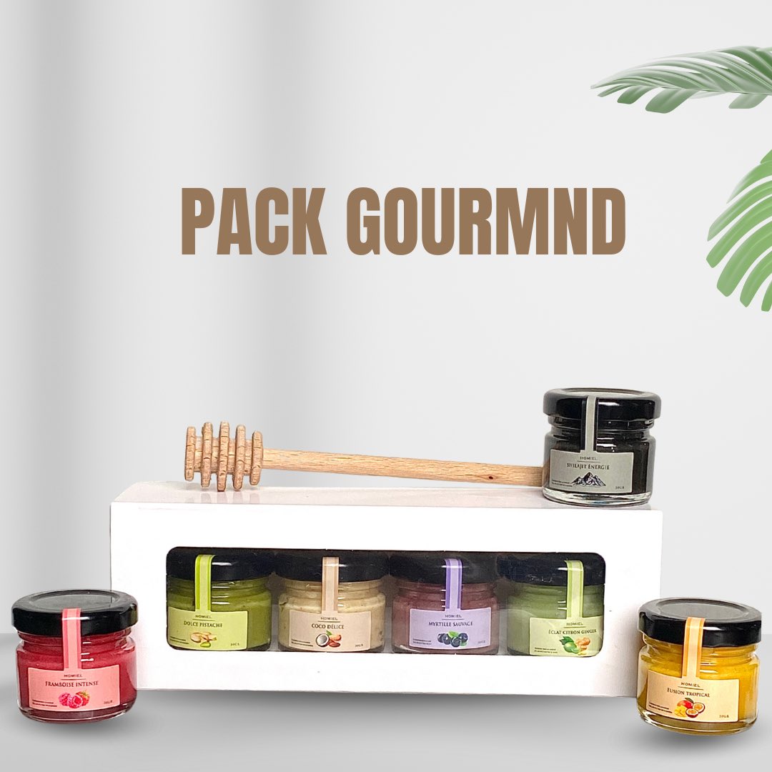 Homiel_Officiel's tweet photo. Découvrez notre pack gourmand, parfait pour offrir ou pour savourer nos délicieuses préparations à base de miel et de fruits en format mini. Un concentré de douceur à partager ! https://t.co/Z1ERMelm3O
