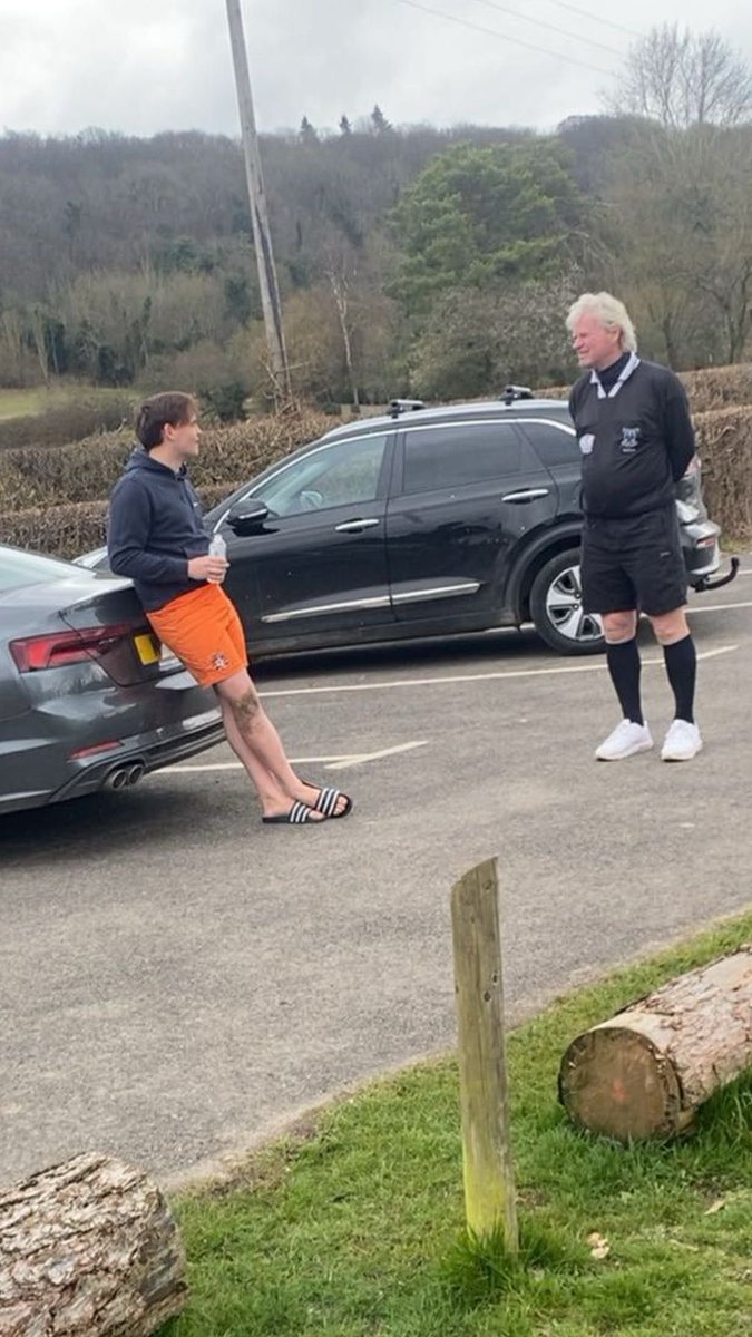 LandroversFC's tweet photo. Lost.

Standard.

Sums up the season.

Sticks was happy though, got to have a chat with the ref after the game about their favourite email servers - FFS!

Sticks looking like a proud man chatting to his son! 

Goals:
⚽️ Jamie
⚽️⚽️ Ces

#EmailServers https://t.co/lPiGtmX284