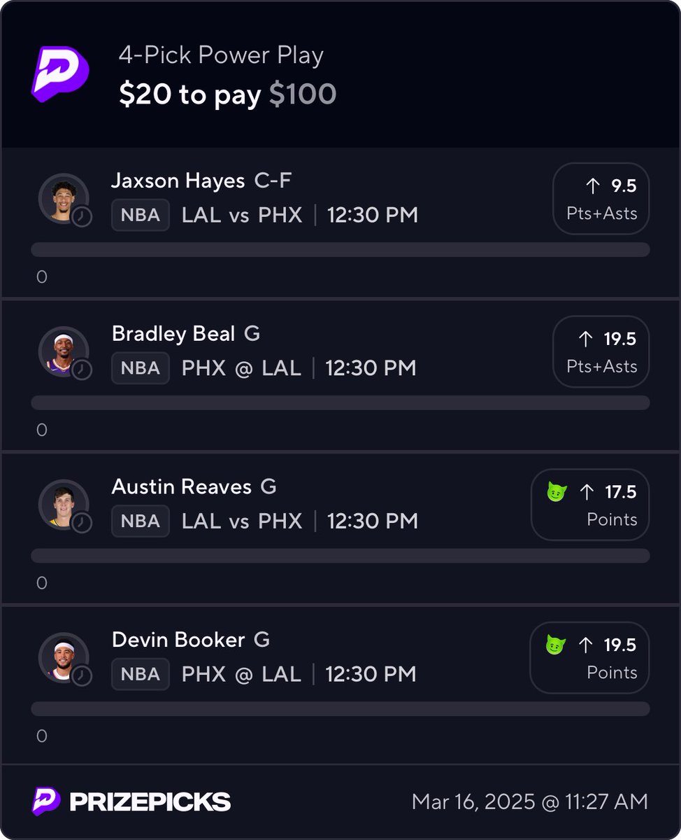 RS3Props's tweet image. LAL vs PHX Gamestack ⛹️‍♂️

#GamblingX | #PrizePicks | #nba | #nbaprizepicks | #Underdog 

prizepicks.onelink.me/gCQS/shareEntr…
