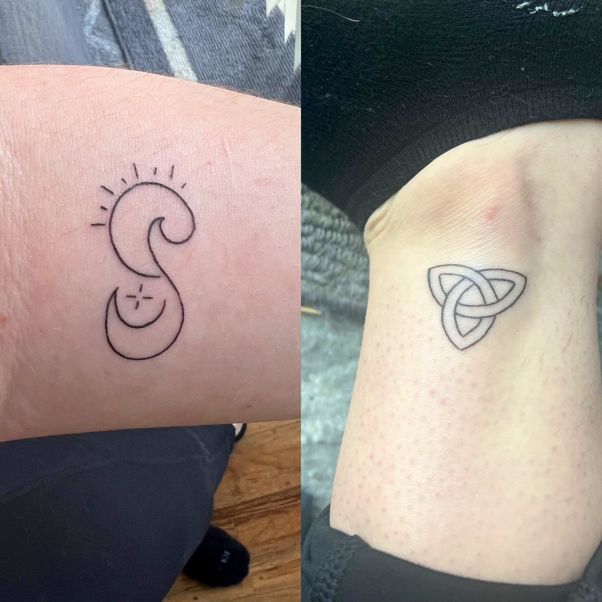 Mychal123's tweet photo. Last month work has been shitty. Birthday is around the corner. So I treated myself to some flash tattoos❤️🥰 https://t.co/TSrWvDNgjh