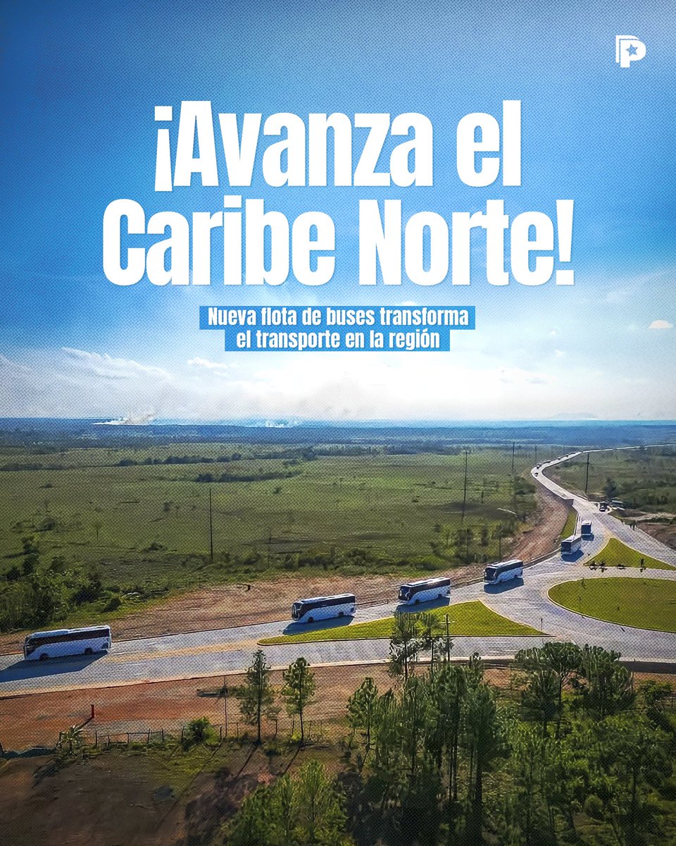 🚍✨ El Caribe Norte avanza con más fuerza. Una nueva flota de buses llega para mejorar la conectividad y garantizar un transporte más seguro, cómodo y eficiente. Seguimos fortaleciendo el derecho a una movilidad digna, impulsando el progreso y la unidad de nuestro pueblo.