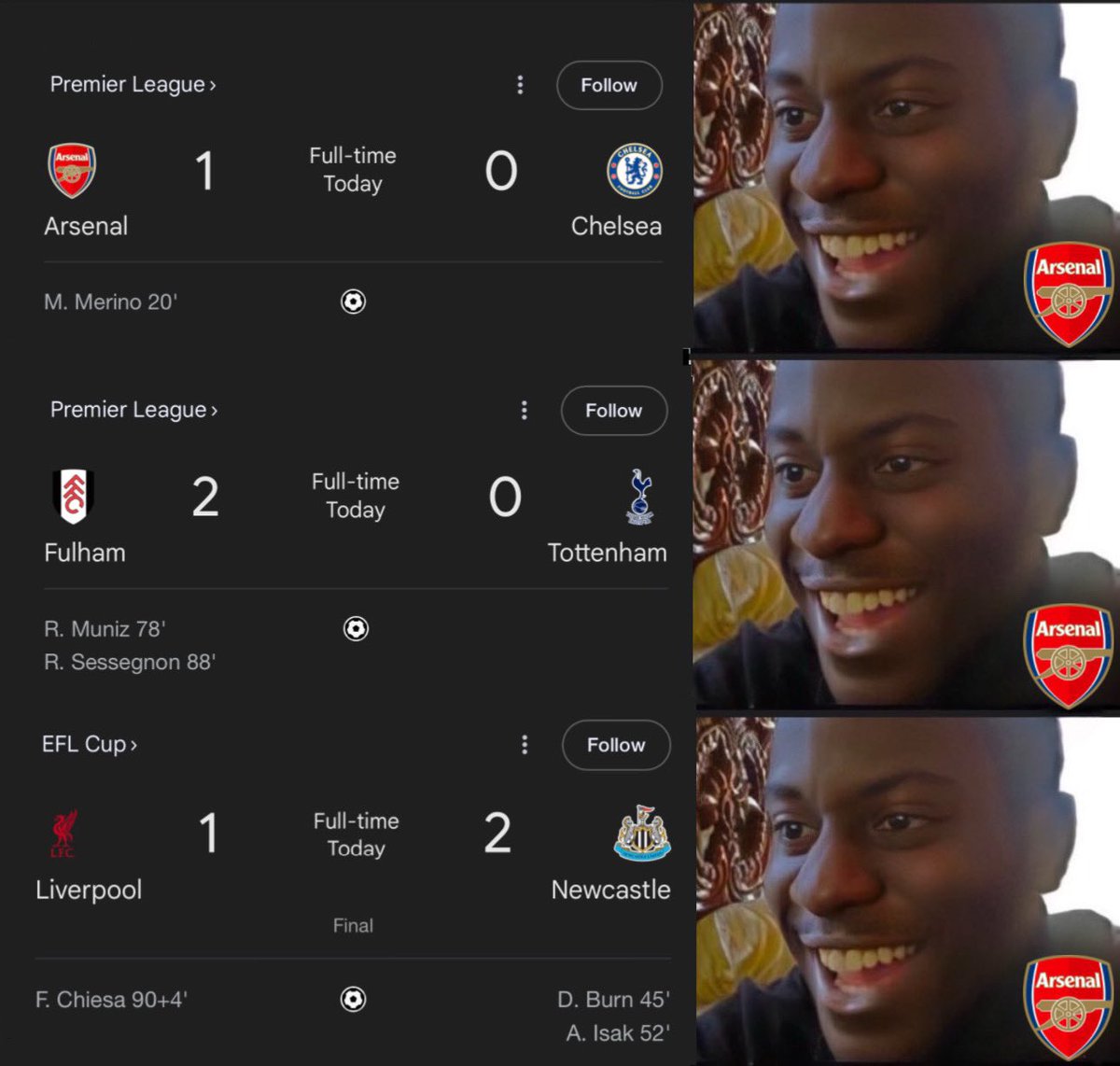 0de11_'s tweet photo. Every single Arsenal fan today https://t.co/GkxKEY6SsT