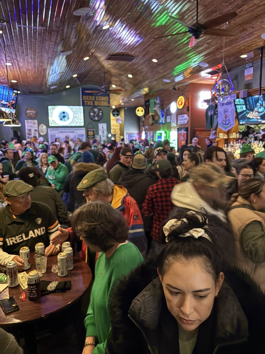 Hiding from the snow at this #undisclosedlocation along the Southside parade route 🍀