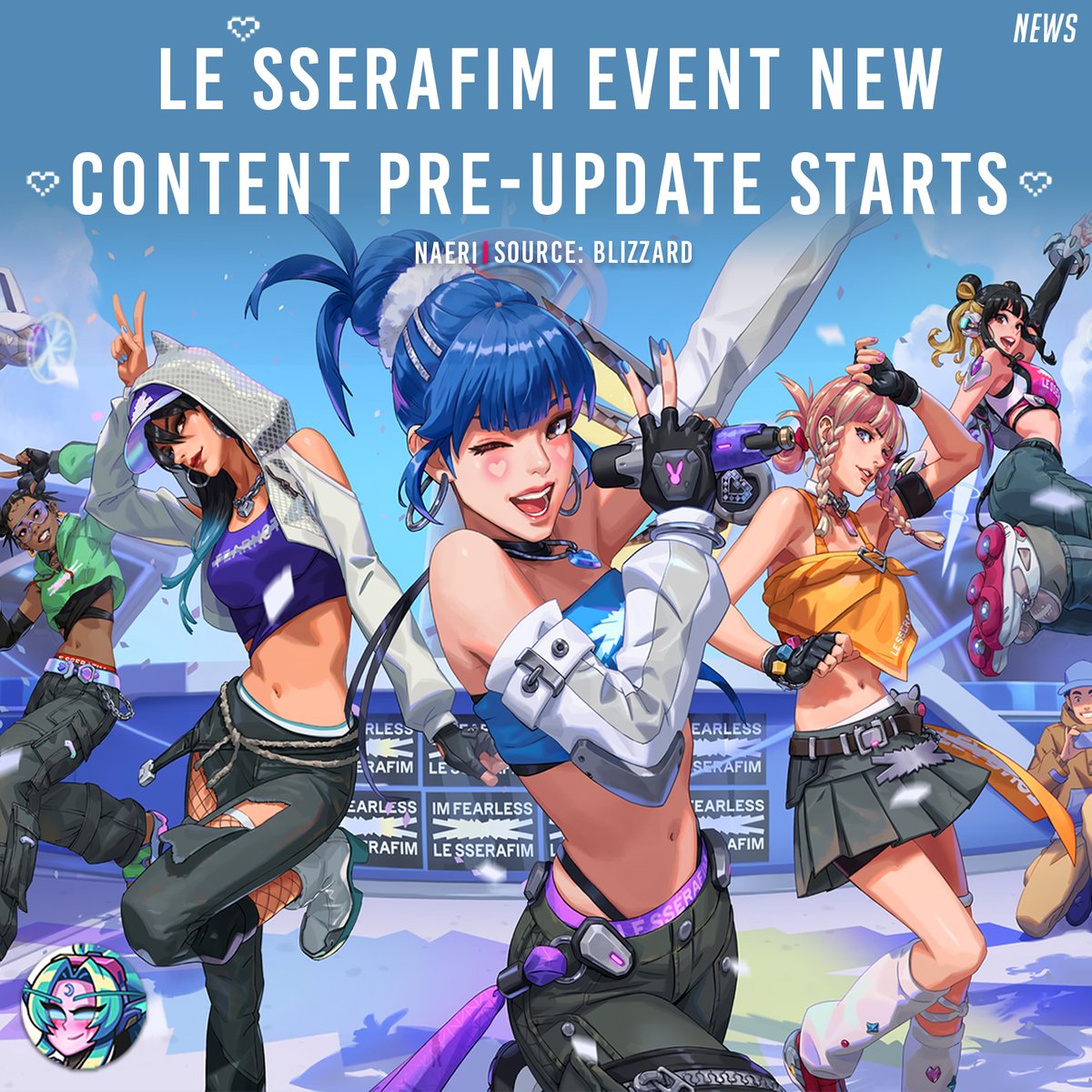 オーバーウォッチ Le Sserafim クリアファイ Overwatch 2 x LE SSERAFIM Collab Fearless New Skin will be