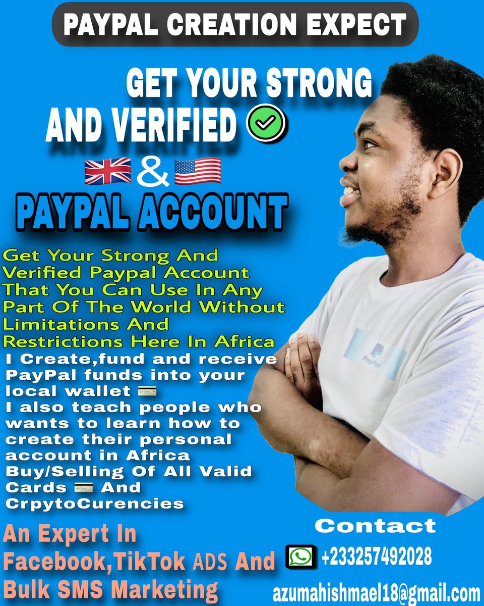 humble_ishmael8's tweet image. I teach how to create a verified PayPal account in Africa and a stress free withdrawal method that I use with or without bank account or card linked to it #LaCasaDeLosFamososCol #freelancing #howtocreate #howto #Marketing #digital