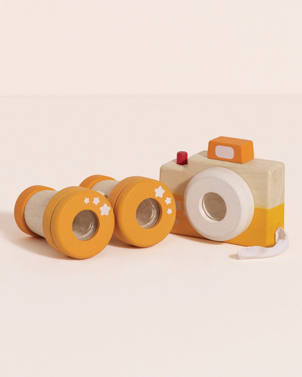 Ready for adventure 🌟✨ This camera and binoculars spark creativity in young explorers  🌿 The camera features a rotating kaleidoscope lens and carry strap, while the binoculars offer a spinning kaleidoscope effect!

#toy #camera #kids #woodentoys fun #imagination #play
