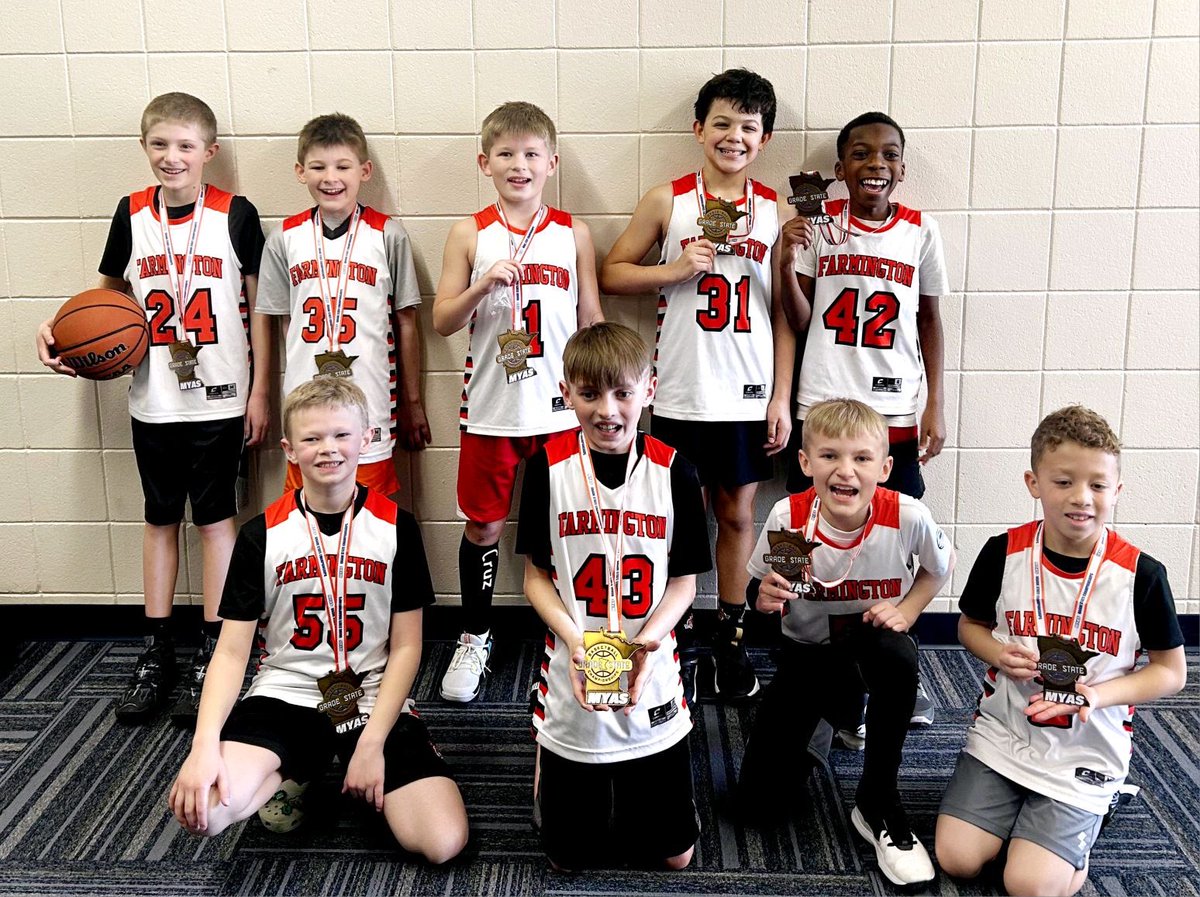 4th Grade Boys Rec Team
3rd Place - MYAS State 
🙌🥉🏀🐅
