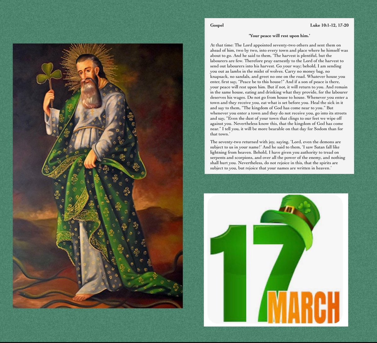☘️ Happy St Patrick’s Day ☘️ Does the Gospel have a message for you today? ☘️ #thegodwhospeaks ☘️