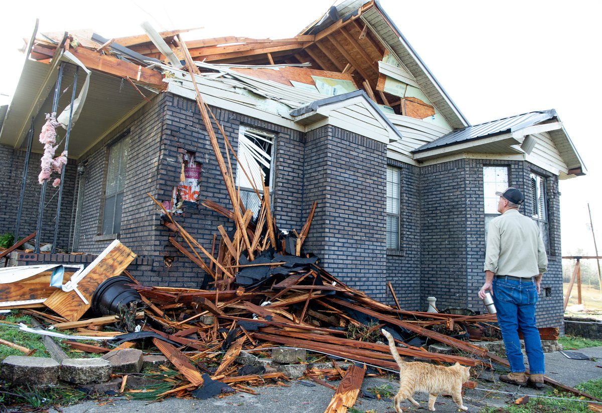 mickeywelsh's tweet photo. A look at Storm damage in Alabama from Saturday nights fatal storm outbreak  @MGMAdvertiser #alwx #Tornado 

Photo gallery here:
https://t.co/61NO00Tsux https://t.co/6ERyX9S8JQ