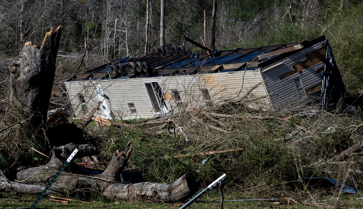 mickeywelsh's tweet photo. A look at Storm damage in Alabama from Saturday nights fatal storm outbreak  @MGMAdvertiser #alwx #Tornado 

Photo gallery here:
https://t.co/61NO00Tsux https://t.co/6ERyX9S8JQ