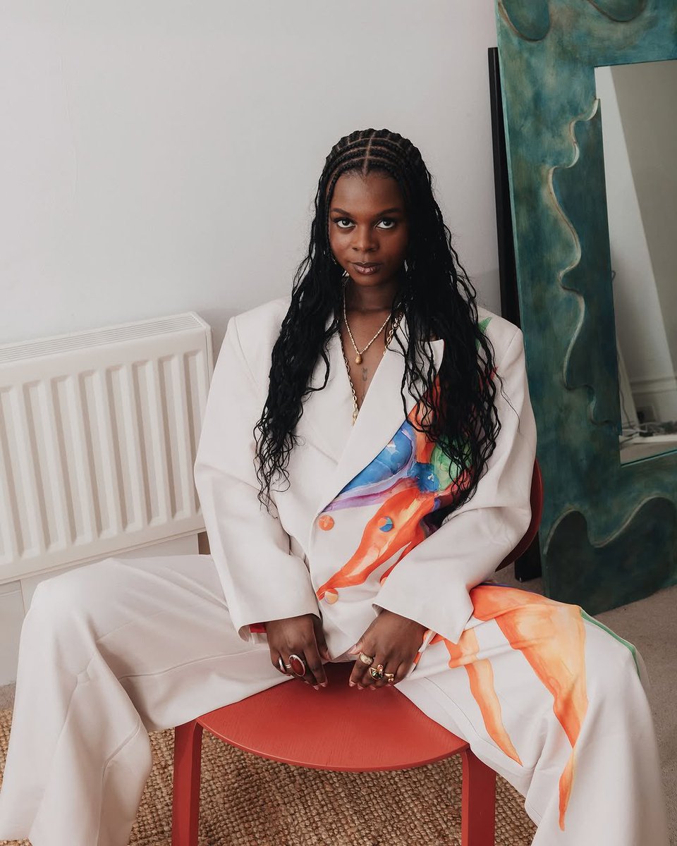 naleapparel's tweet photo. The beautiful Oyinkan Dada in our fave BOP Suit 🧡💜💚❤️ https://t.co/t58lIcNFeW