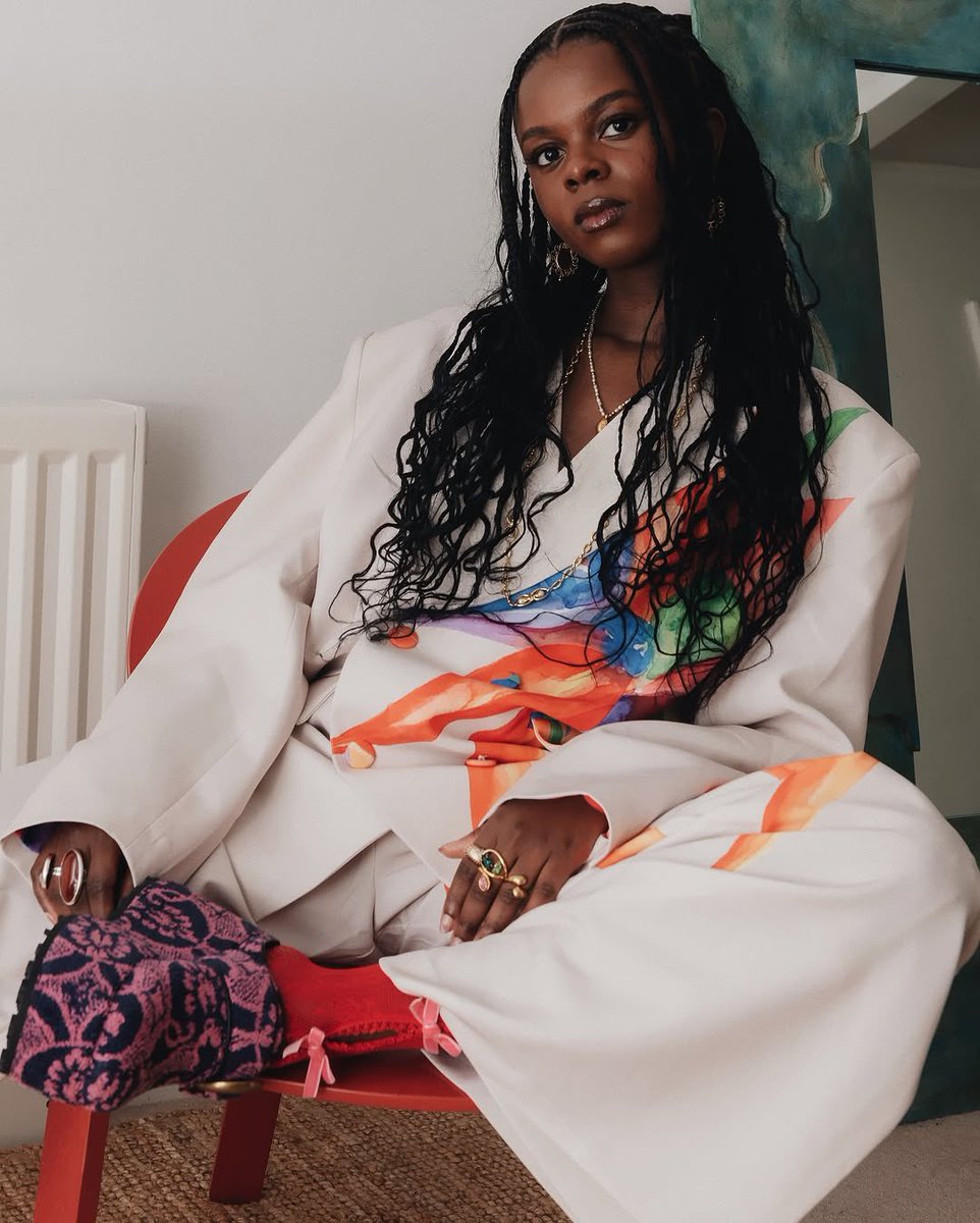 naleapparel's tweet photo. The beautiful Oyinkan Dada in our fave BOP Suit 🧡💜💚❤️ https://t.co/t58lIcNFeW