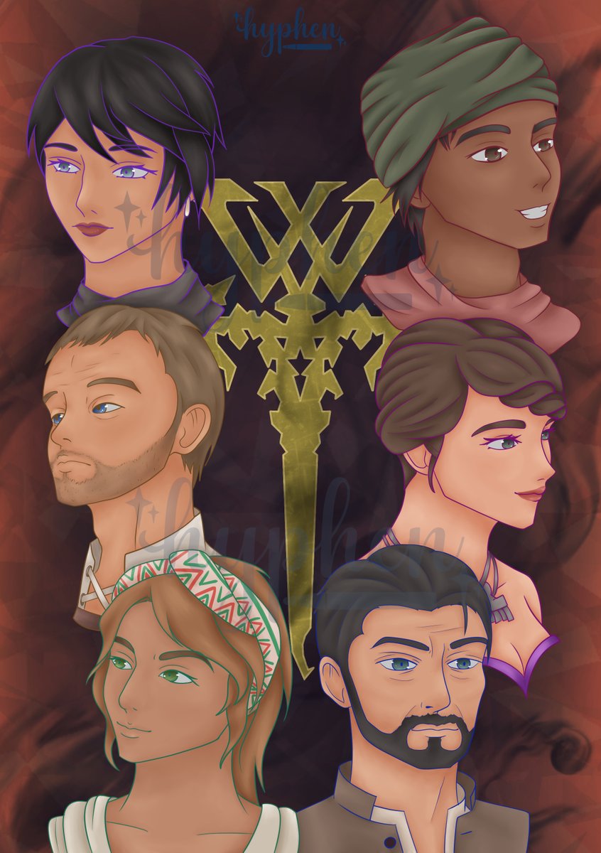Here is the piece I made for <a href="/ffxvizine/">Fulminate: FFXVI Zine ❤️‍🔥 PROJECT CLOSED</a> 

I wanted to highlight the companions we encountered through the adventure 

I'm so happy about how the project turned out and I want to thank my fellow mods and contributors for making it possible 💕