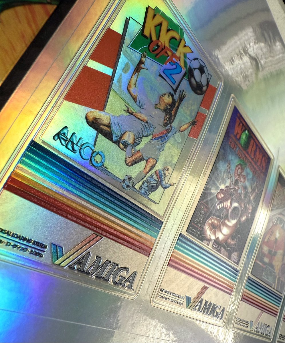 ArielAces's tweet image. These #Holo3DFX Amiga NFC cards came out super awesome! Cannot wait to finish the X68000 and MSX cards next! #TapTo #Zaparoo #MiSTerFPGA #MiSTer