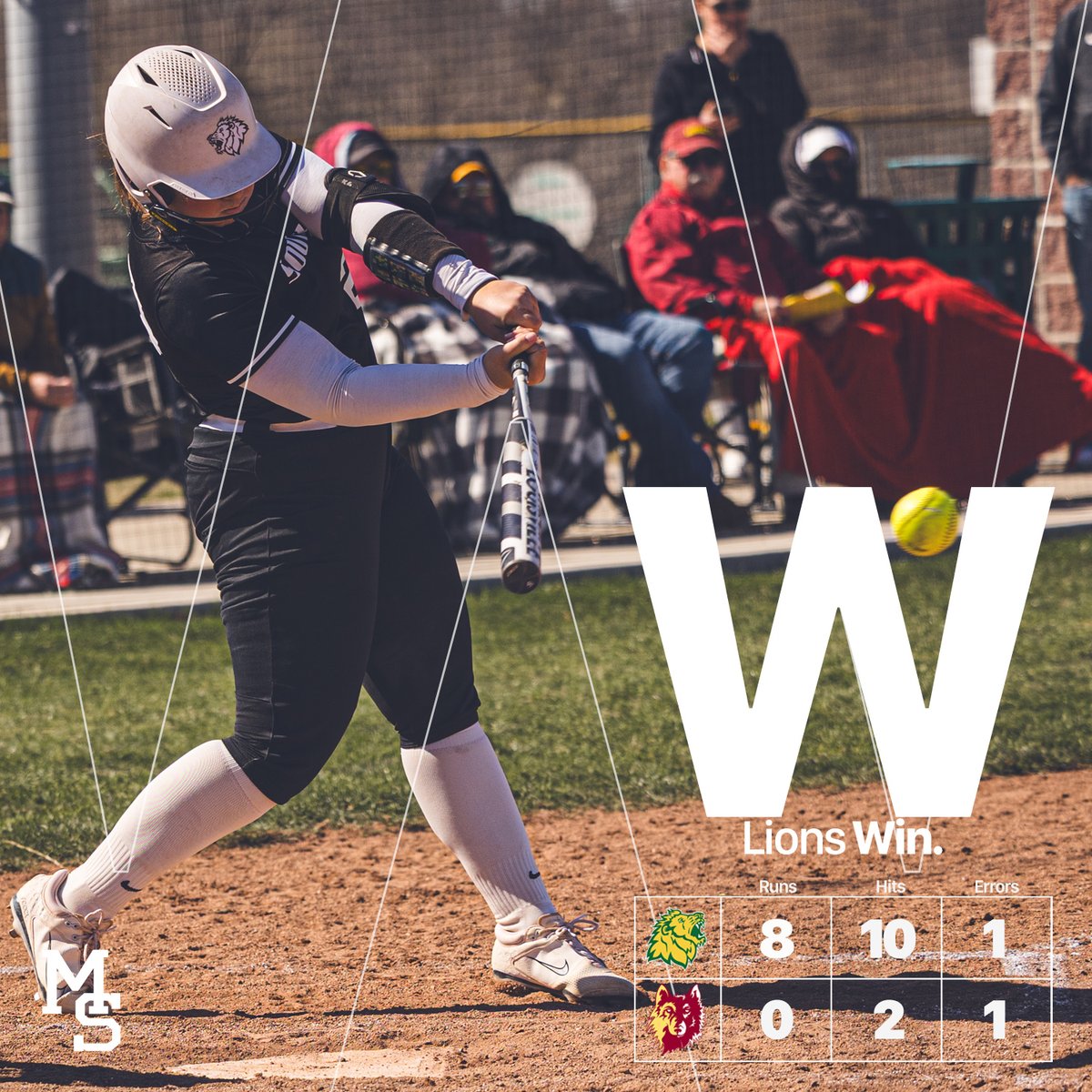 Lions take Game One with a run-rule win over the Wolves

K. Gray: 2 H, 5 RBIs, 1 home run, 1 double
M. Rolfs: 1 H, 2 RBIs
E. Perry: 2 H, 1 RBI, 1 stolen base