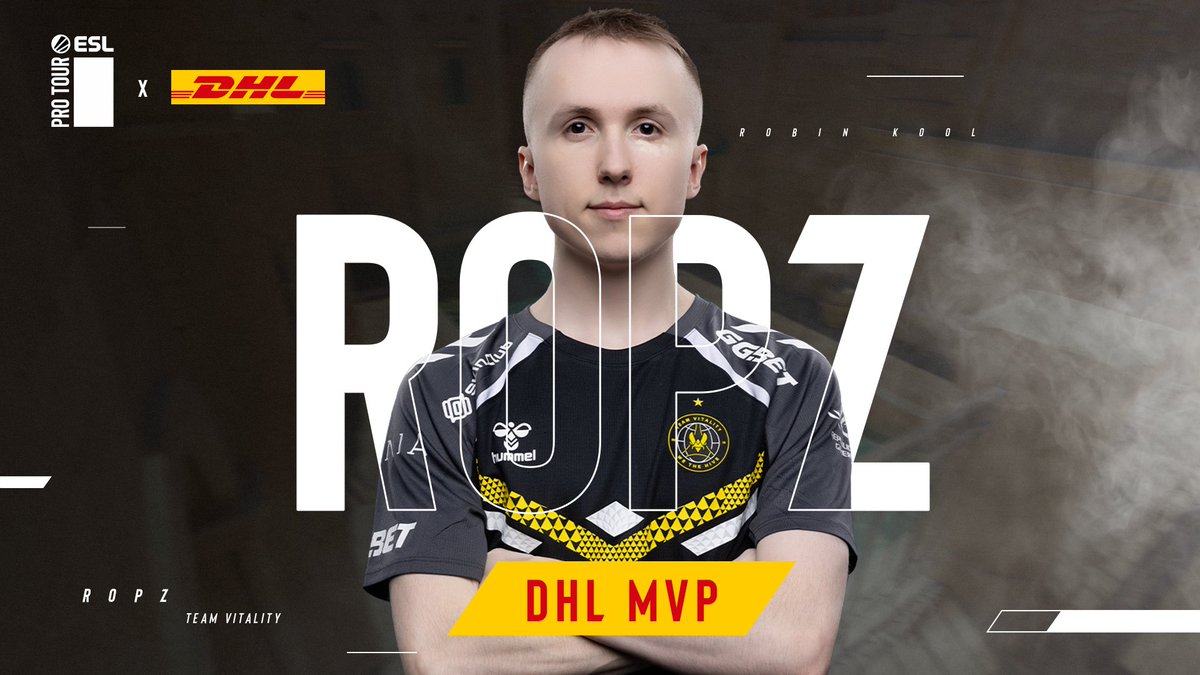 ESLCS's tweet photo. ANOTHER #ESLProLeague Title.

&amp; ANOTHER #ESLProLeague #ESLProTour DHL MVP for @ropz 👑

@DeutschePostDHL https://t.co/a8sRWAeGBB