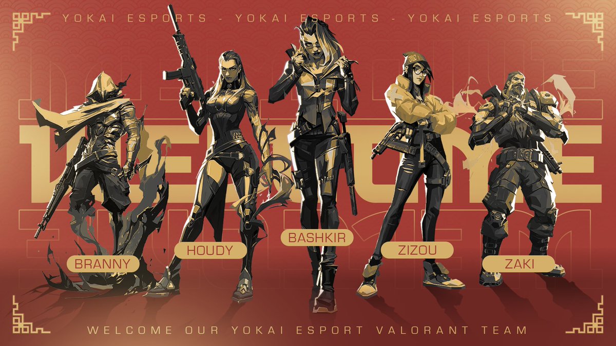 Welcome Yokai E Main Team!!

We are proud to present our team comprising of Branny (IGL), Houdy, Bashkir, Zizou and Zaki. Please join us in supporting this team as they start their journey, and look out for our match day post coming soon...