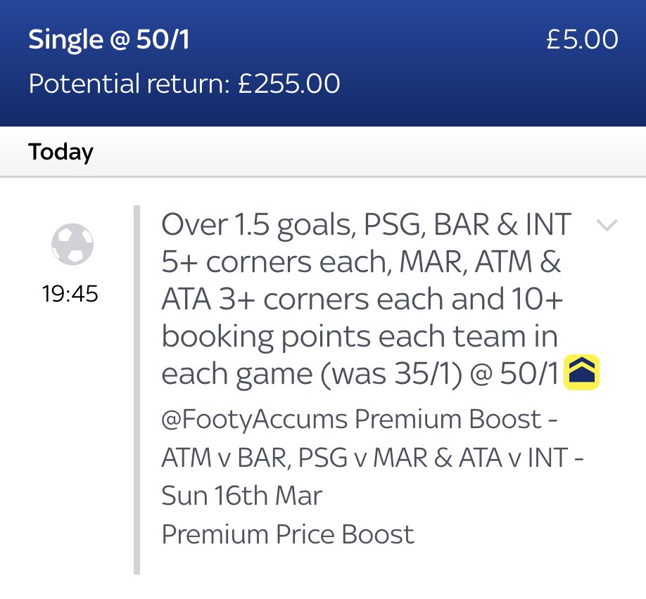 FootyAccums's tweet image. 🙏 50/1 WINNER BEFORE THE INTERNATIONAL BREAK, PLEASE!

👉 Add it to your BETSLIP here: footyaccums.bet/LatePB160325

❤️ IF this bet does indeed win, we will give £100 to someone who LIKES, RETWEETS &amp;amp; COMMENTS on this post. 

Ad 18+ GambleAware