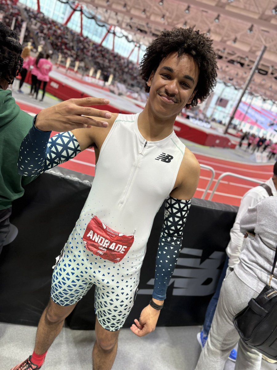 Lucas Andrade! 3rd place at New Balance Nationals and All American! 60m Hurdles