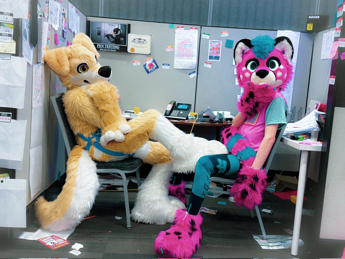 🐶 🐾🐱Streaming tonight (Mar 16th) at 7:30PM EST 🐶🐾🐱

On tonight's episode Custard puts his paws up at the office... Right onto Mew's lap.

Tune in on Twitch for a fursuit chat followed by Vtubing Dandy and Randy DX
