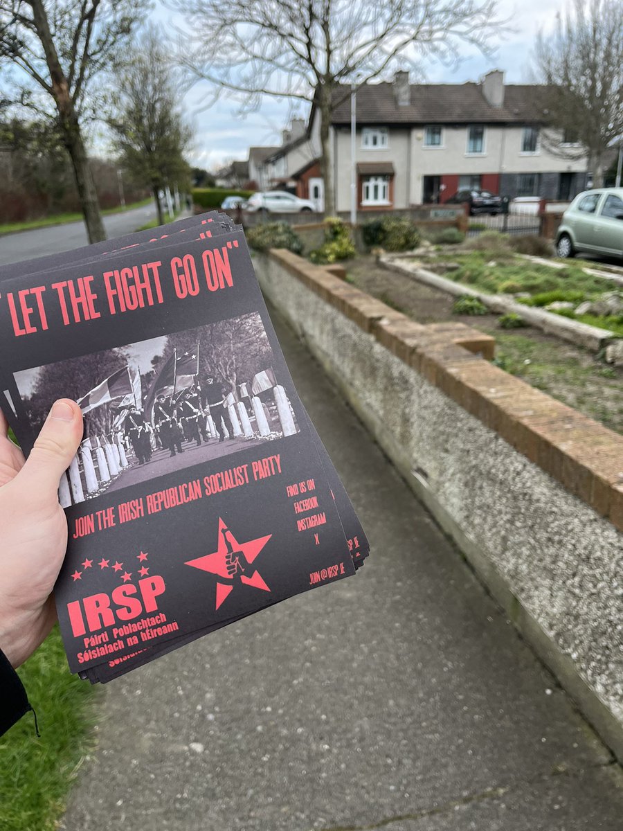 DublinIrsp1974's tweet photo. IRSP DUBLIN 
IRSP activists from santry north Co.Dublin were out today delivering leaflets on recruitment.
If you are passionate about republicanism, socialism, workers rights and want to make a difference between national and international topics join the IRSP today. 
#IRSP https://t.co/mJwznFPTmO