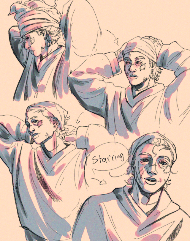 livvilio's tweet photo. he's so weird for looking good in a fuckass bandana #neiljosten #aftgfanart https://t.co/YJix462wka