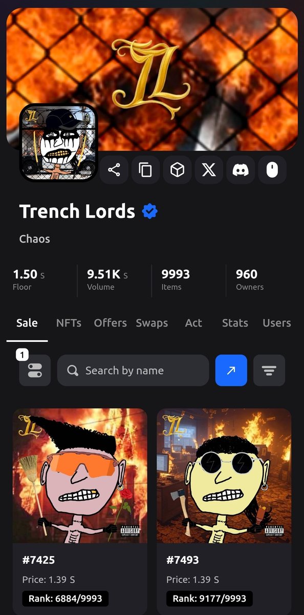 <<<<<a href="/1312_NFT/">Trench Lords NFT</a> >>>>>

❤️‍🔥☠️❤️‍🔥

paintswap.io/sonic/collecti…