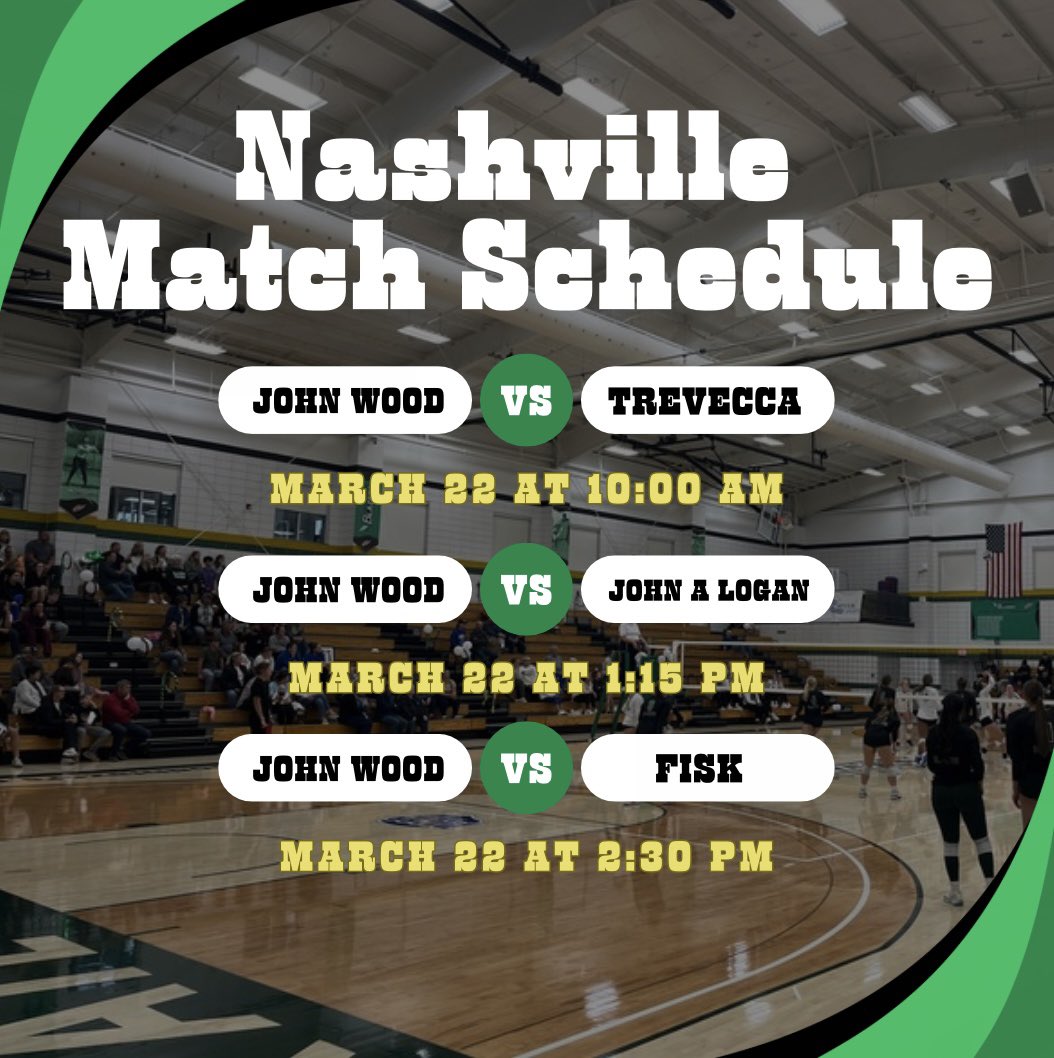 JWCCVB's tweet image. Here’s the UPDATED Nashville schedule! Matches will be live streamed on our Facebook page!