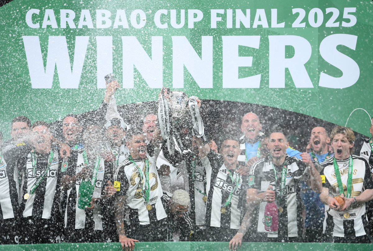 wembleystadium's tweet photo. Winners. 

@NUFC | #CarabaoCupFinal https://t.co/gxV5wsHdtL