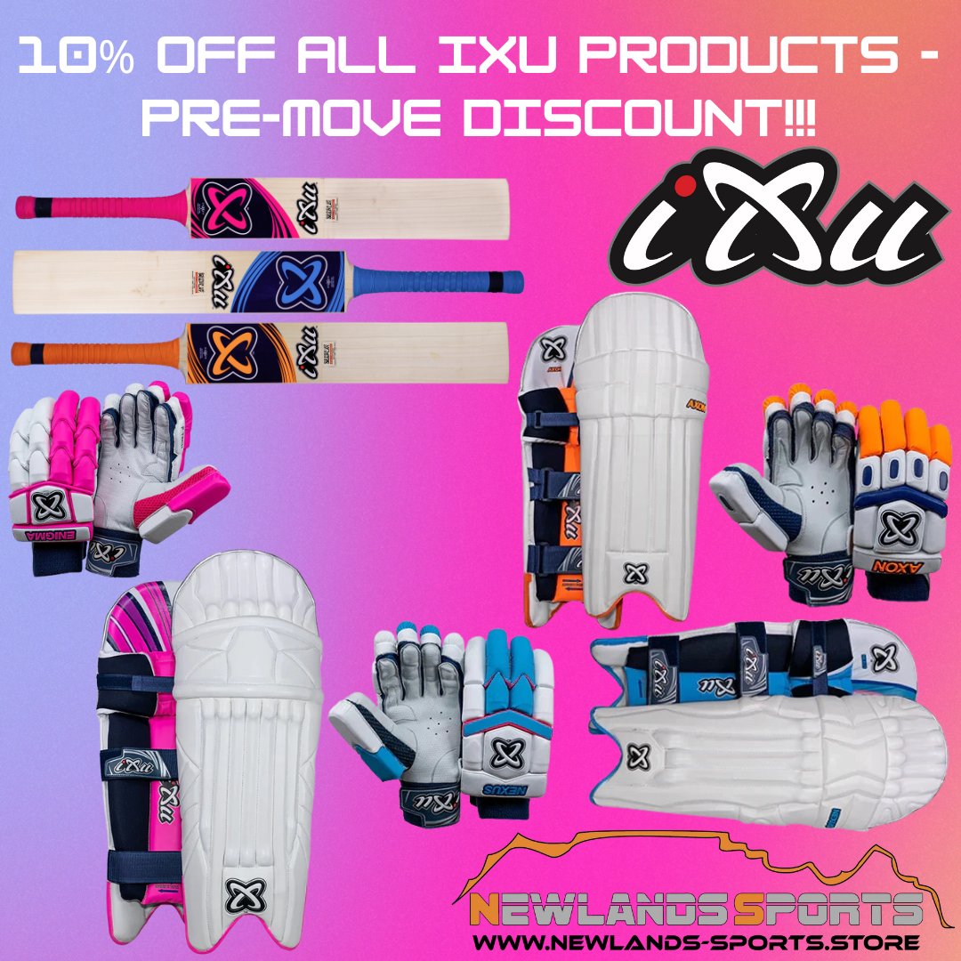 Pre-move sale on all IXU products starts today!
Don't miss out! Offer ends 31st March 2025

#ixu #ixusport #ixucricket #cricket #sport #sportsshop #shop #smallbusiness #shopsmall #newlandssports