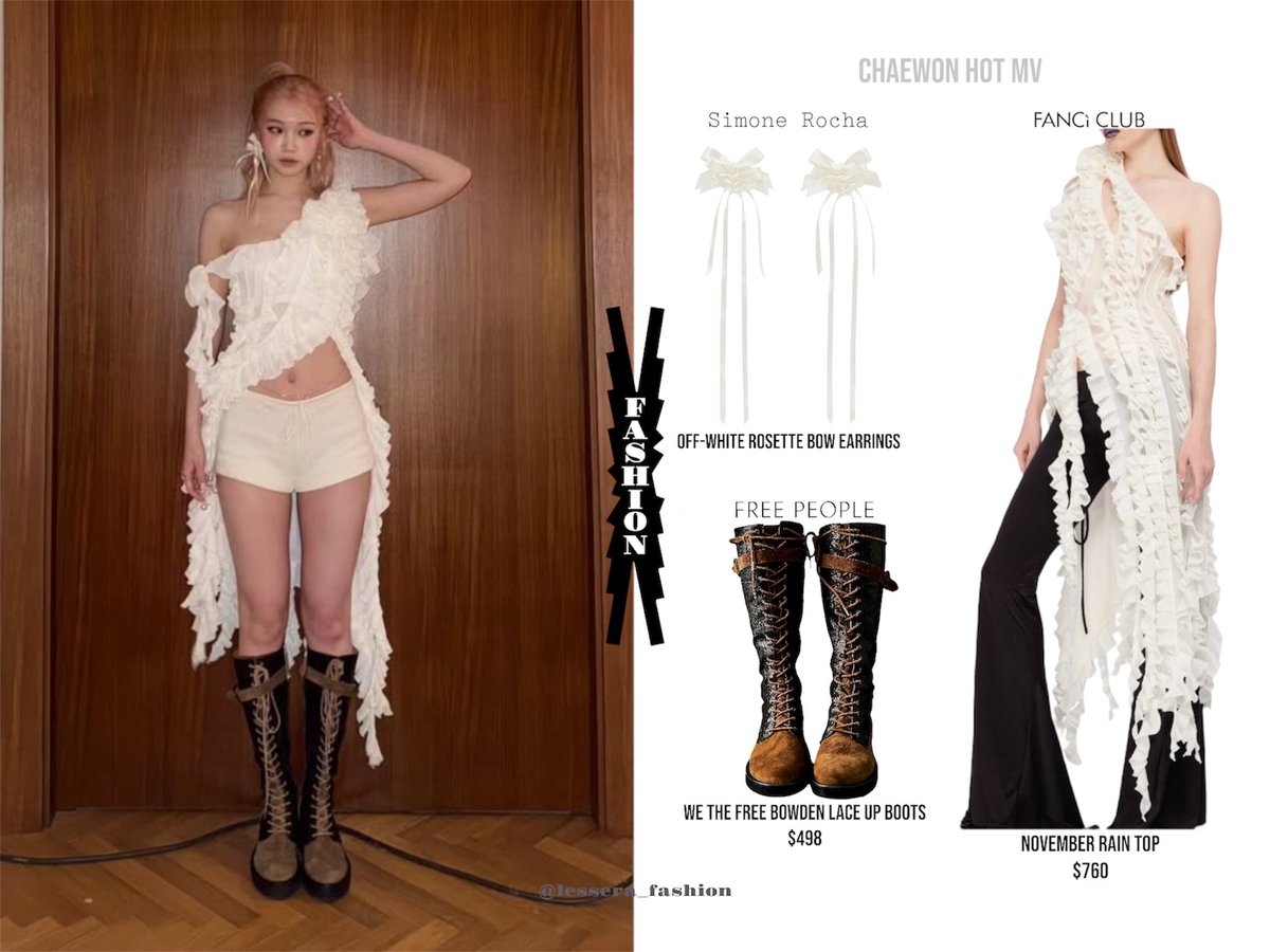 CHAEWON 'HOT' MV outfit: #LE_SSERAFIM #르세라핌 #ルセラフィム