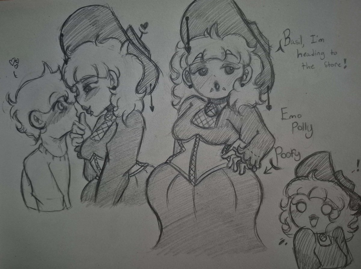 _MUNO_OMORI_'s tweet photo. Hehehehhee Goth/Emo Polly for the emori au..i love this women #Omori #omoriau #omoripolly #emori #sketchbook #pencildrawing #traditionalart https://t.co/4Xxqc02JzR
