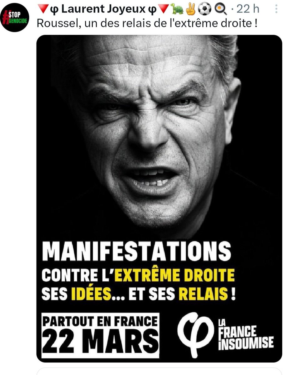 Fabien_Roussel's tweet image. Infamant !

@mbompard @ALeaument, est-ce comme ça que vous comptez lutter contre l'extrême droite ?

Je vous demande de condamner ce visuel et de le retirer.