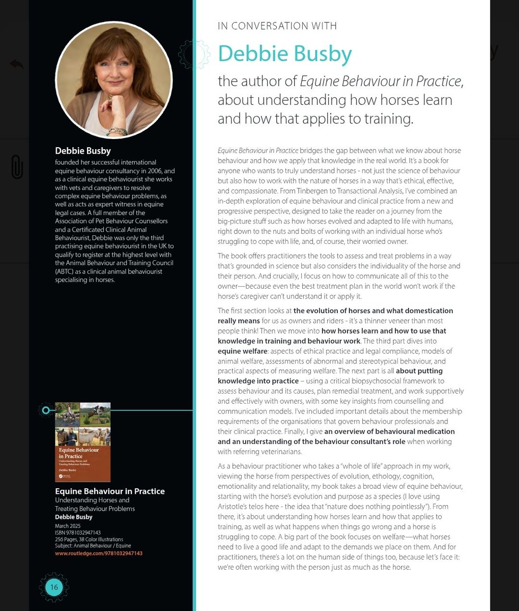 evolutionequine's tweet photo. Want to know what my book Equine Behaviour in Practice is about and why I wrote it? There's an "in conversation" piece with me in the CRC Press Spring/Summer guide that you can read here. Pleased to see it chosen by CRC to be presented at London Book Fair last week too. https://t.co/LG3Cr4XTZ7