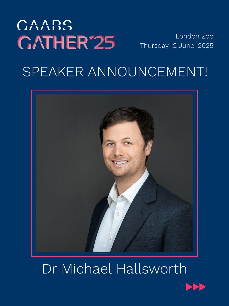 Our next speaker announcement for #GAABSGather!  

We're thrilled to be welcoming #MichaelHallsworth.  

Get your early bird tickets now and don't miss hearing from one of the leading figures in #BehaviouralScience!

🎟️ gaabs.org/gather-25