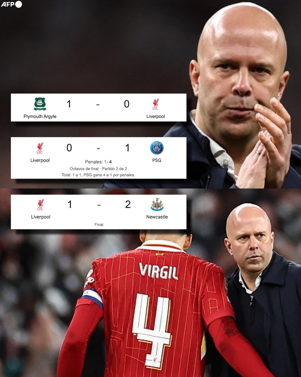 InvictosSomos's tweet photo. ✘ Sin Champions League (eliminados por el PSG en octavos de final).
✘ Sin FA Cup (eliminados por el último lugar del Championship en cuarta ronda).
✘ Sin Copa de la Liga (eliminados en la final por el Newcastle, que no ganaba un título doméstico mayor desde hace 70 años).

No habrá póker. 

No habrá triplete. 

Y tampoco habrá doblete.

ADIÓS AL SUEÑO DE LA TEMPORADA LEGENDARIA.
