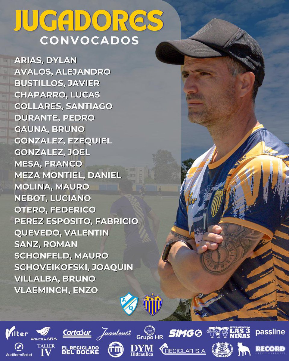 ElDockeOficial's tweet photo. #Convocados
Aquí están, éstos son los futbolistas citados por Matías Córdoba para enfrentar mañana a
#ArgQuilmes por la 7ma fecha del #Apertura
#VamosDocke 💪🏻🇺🇦 https://t.co/S2AisWgXl3