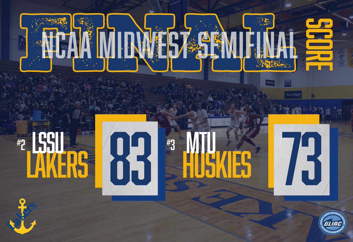 LakeStateMBB's tweet photo. 𝗟𝗲𝘁'𝘀 𝗸𝗲𝗲𝗽 𝗱𝗮𝗻𝗰𝗶𝗻𝗴! We advance to the Midwest Regional Final! LET'S GOOOO!! Proud to represent the #GLIAC down here in Illinois! 

We'll be back in action on Tuesday - opponent TBD! https://t.co/WZnU59TfMj
