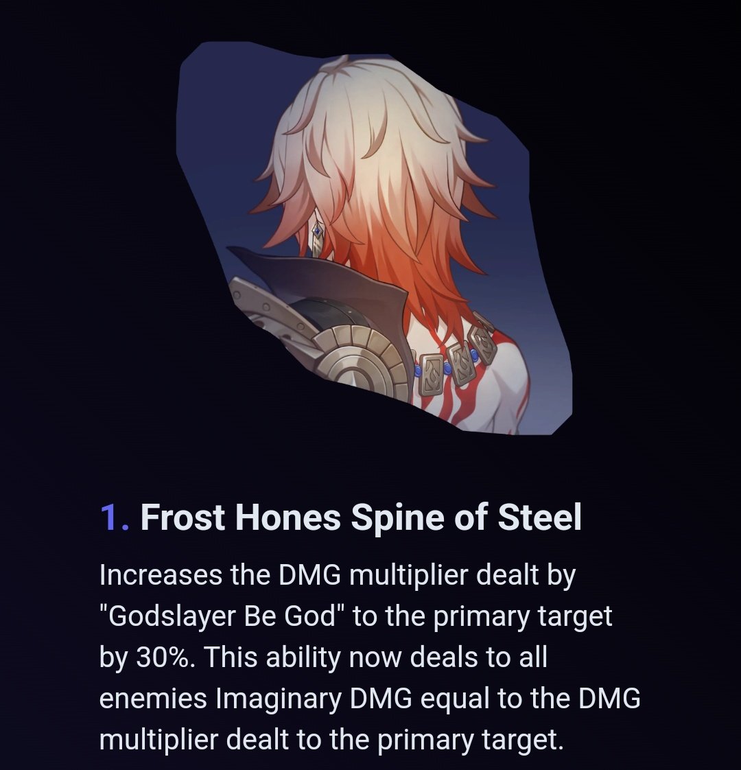 ALSO the thing that makes me unable to stop glazing for e1 tribbie is that if you happens to have eidolons on your dpses, the effect of that eidolons increases SIGNIFICANTLY because of tribbie's smart targetting on her e1.

Take this as the example, imagine how much the increase.