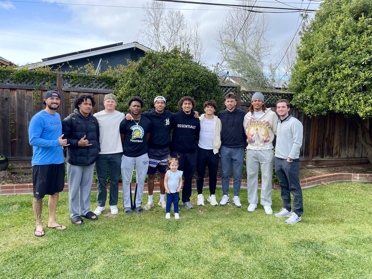 This is what it’s all about. My family &amp; I loved having the Receivers over (not the full crew) before we start Spring Ball. Love these kids &amp; can’t wait to get after it on the field this week⚔️ #ThisisSparta