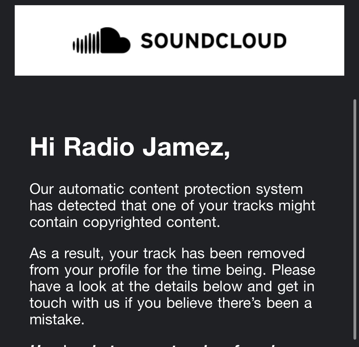 How is <a href="/SoundCloud/">SoundCloud</a> for DJs yet my DJ Mash up is getting copyright infringement. How does that work?