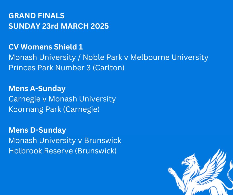 Monash University CC (@monash_gryphons) on Twitter photo 