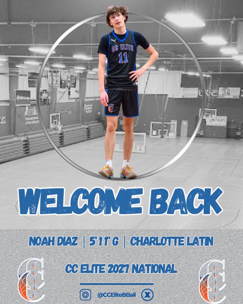 Noah Diaz - 5’11” G - CC Elite 2027 🫡

Varsity Starter @ Charlotte Latin, Tenacious Defender, Playmaker, Program OG (Year 8) 🤞😤

WELCOME BACK <a href="/noah11diaz/">Noah Diaz</a> 🤝

#BeCCElite