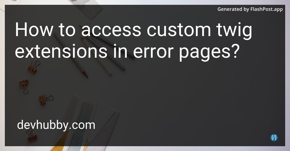 devhubbycom's tweet image. Did you hear about the Twig extension comedian? Its routines are so error-free they crash pages! 😂🤣"
Source: devhubby.com/thread/how-to-…
#WebAppErrors #DevTips #SymfonyDev #TwigHelp
