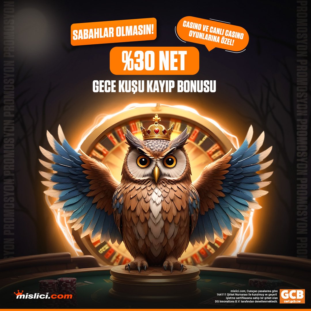 mislicicom's tweet photo. 🌙 GECE KUŞLARINI #MİSLİCİ'YE ALALIM!

💎 CASINO &amp; CANLI CASINO ÖZEL %30 GECE KAYIP BONUSU!

✅ 01:00 - 08:00 Saatleri Arası Faydalanabilirsiniz.

⚡️ En Fazla Kazandıran Oyunlar ve Geniş Masa Seçenekleri İçin #Mislici!

🔗 https://t.co/xjrz6DGaVb https://t.co/qvMXpwr1FT
