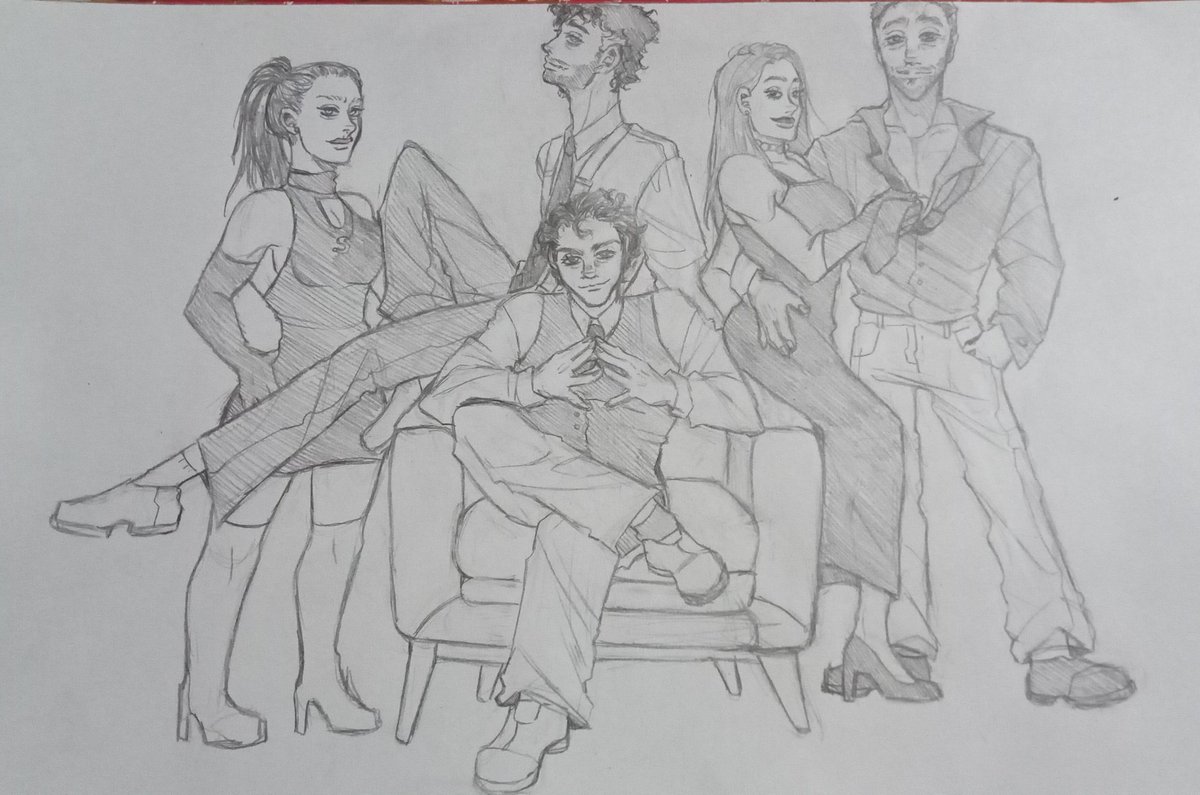 donut_chai's tweet photo. Dibujo de los causa en modo mafia, hagamos de cuenta que es una portada de revista(? 
#UlisesAl9009 https://t.co/ISeF2Sexaj