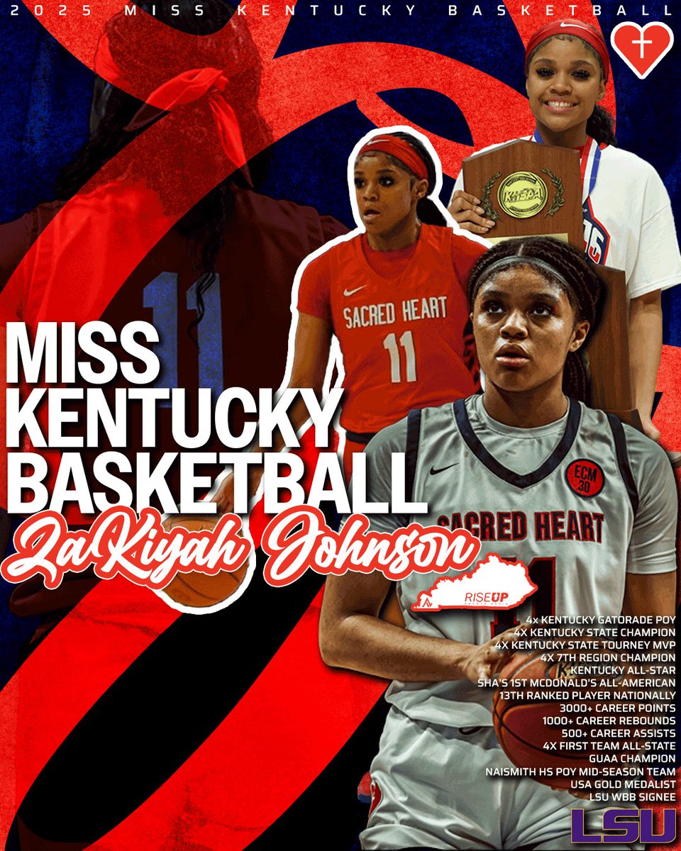 Rise Up Sports Media (@riseupsports1) on Twitter photo ๐ฎ๐ฌ๐ฎ๐ฑ ๐ ๐๐ฆ๐ฆ ๐๐๐ก๐ง๐จ๐๐๐ฌ ๐๐๐ฆ๐๐๐ง๐๐๐๐
Huge congratulations to Sacred Heart's ZaKiyah Johnson for being named the 2025 Miss Kentucky Basketball! ๐
Just a day after leading her team to their 5th straight State Championship, Johnsonโs proven once again why sheโs ๐ฎ๐ฌ๐ฎ๐ฑ ๐ ๐๐ฆ๐ฆ ๐๐๐ก๐ง๐จ๐๐๐ฌ ๐๐๐ฆ๐๐๐ง๐๐๐๐
Huge congratulations to Sacred Heart's ZaKiyah Johnson for being named the 2025 Miss Kentucky Basketball! ๐
Just a day after leading her team to their 5th straight State Championship, Johnsonโs proven once again why sheโs