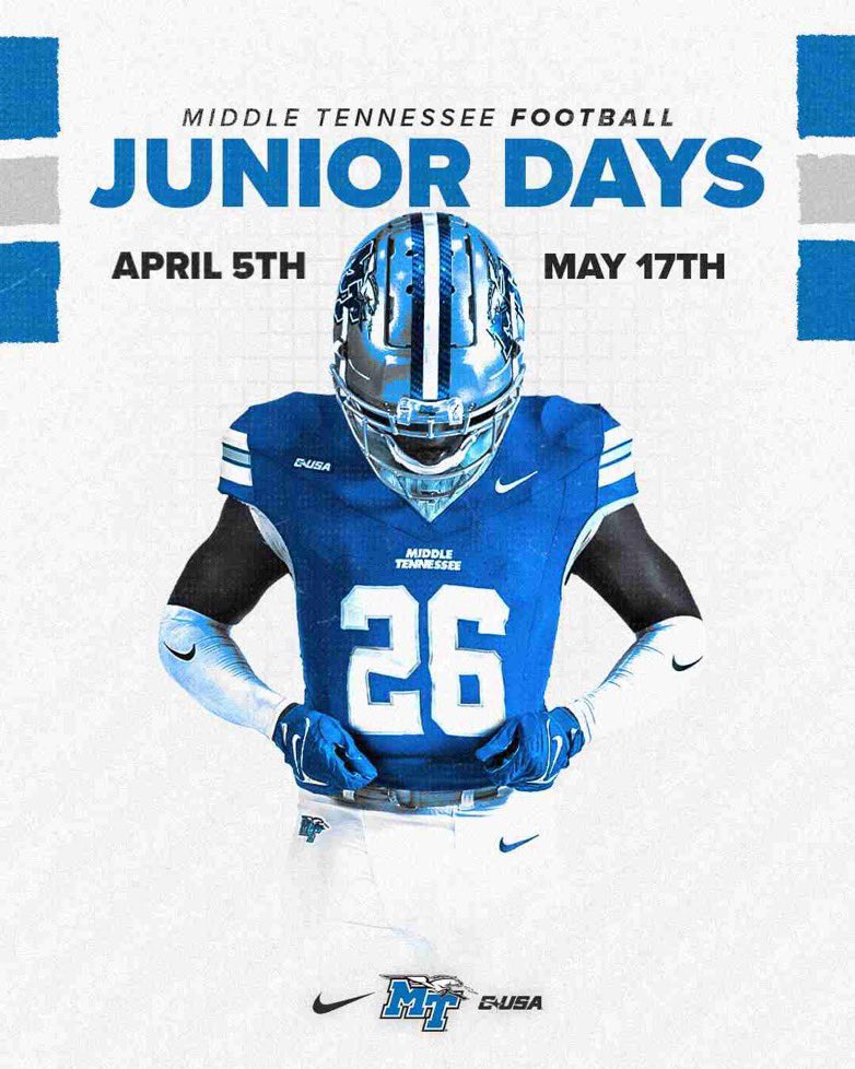 Ty Beard (@ty_beard15) on Twitter photo Thanks to <a href="/MTFB_Recruiting/">Middle Tennessee Football Recruiting</a> for the Junior Day Invite🔥<a href="/MT_FB/">Middle Tennessee Football</a> <a href="/covingtonfball/">Covington Football</a> <a href="/JRKirby1/">JR Kirby</a> <a href="/PrepRedzoneTN/">Prep Redzone Tennessee</a> Thanks to <a href="/MTFB_Recruiting/">Middle Tennessee Football Recruiting</a> for the Junior Day Invite🔥<a href="/MT_FB/">Middle Tennessee Football</a> <a href="/covingtonfball/">Covington Football</a> <a href="/JRKirby1/">JR Kirby</a> <a href="/PrepRedzoneTN/">Prep Redzone Tennessee</a>