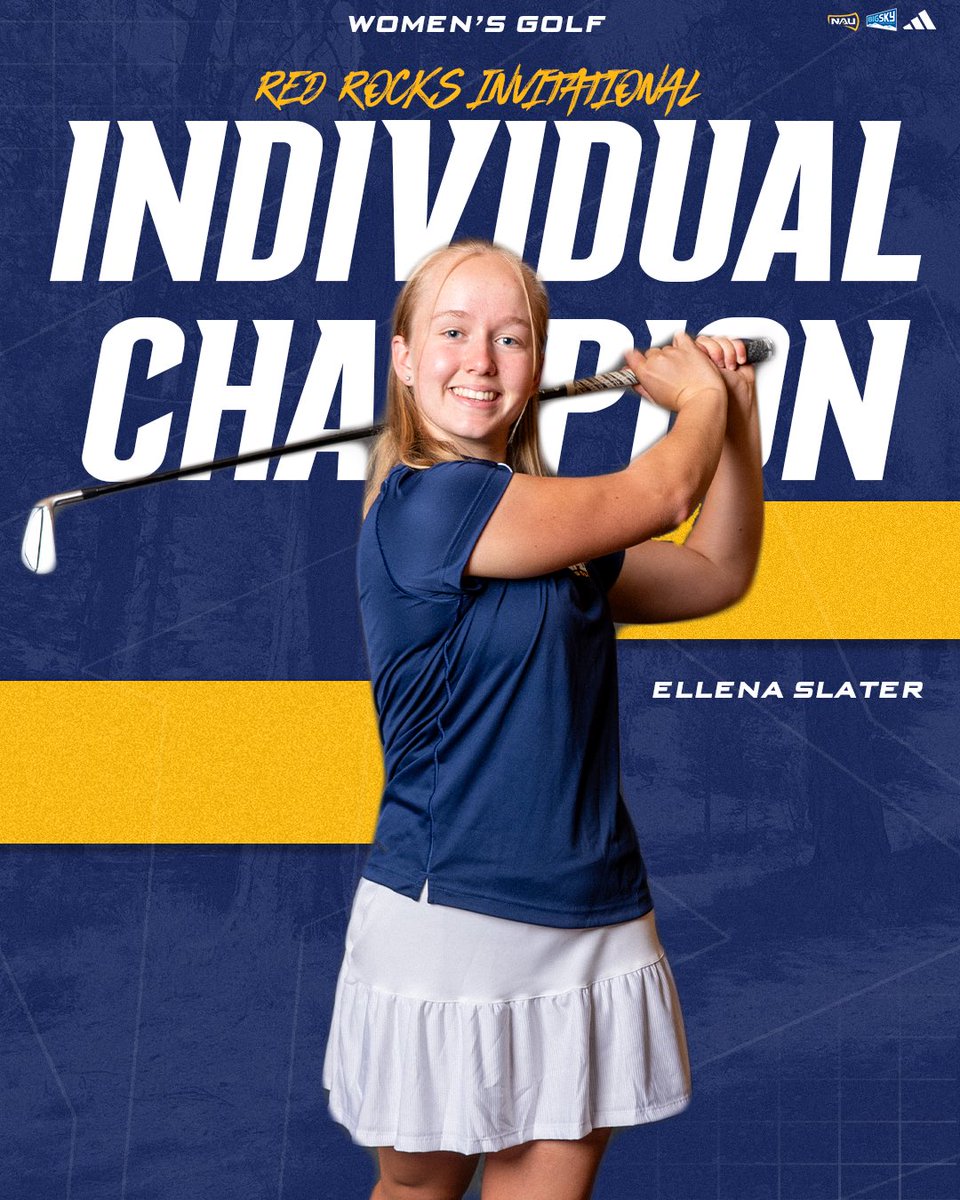 Bogey-free for the 🏆 Ellena Slater shot 69 (-3) at the Red Rocks Invitational to earn her second collegiate win, both of which have been at our home tournament! 🪓

#RaiseTheFlag | #BigSkyGolf
