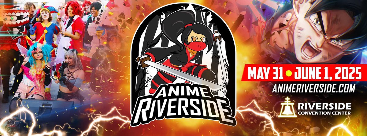 BastetPromotio1's tweet photo. Early bird sale for @AnimeRiverside ends April 4th!👀 secure ur tickets now for the best price!💥

🎟️ https://t.co/t3wYx3fUHr 🎟️

#BastetPromotions #AnimeRiverside #AnimeRiverside2025 #Anime #AnimeCon #ComicCon #ComicCon2025 #Cosplay #CosplayCon #CosplayCon2025 #CosplayConvention https://t.co/F7eKMqlp72